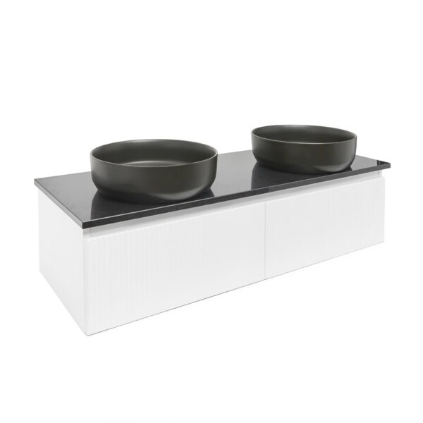 Kúpeľňová skrinka s doskou z umelého kameňa SAT Evolution 118x30x44, 8 cm biela mat SATEVO120WMTK SATEVO120WMTK