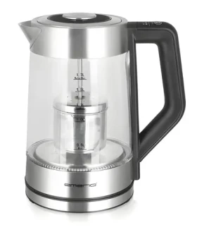 Emerio Rýchlovarná kanvica s farebným podsvietením / Rýchlovarná kanvica / 2200 W / 1,7 l / 5 teplotných stupňov (WK-122730)