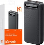 Mcdodo Power Bank Mcdodo MC-3891 Digital Display 20000mAh, 22.5W do D (Čierny)