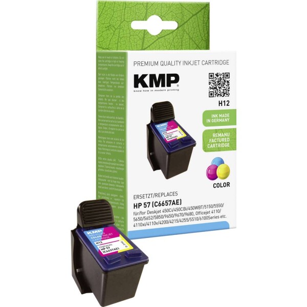 KMP KMP H12 ink cartridge color compatible with HP C 6657 AE - 0995,4570