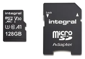 Integral microSDHC/SDXC 128 GB / Pamäťová karta / UHS-I U3 V30 / čítanie: 100 MB/s / zápis: 45 MB/s (INMSDX128G-100V30)