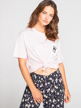 Billabong ARCH BLACK PINK dámske tričko krátkym rukávom