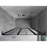 MEXEN/S - Mist L sprchové dvere krídlové pravé 155, čierna dekor, čierna 8A4L-155-001-70-77-P