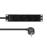 Lanview PDU 10" čierna / Zásuvková lišta do racku / 1U / 4X Schuko / 13 A / 2 m (LVR-2MSCH-LIC-SCH4)