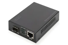 Digitus DN-82140 čierny / Mediálny konvertor / Gigabit PoE / RJ-45 - SFP (DN-82140)