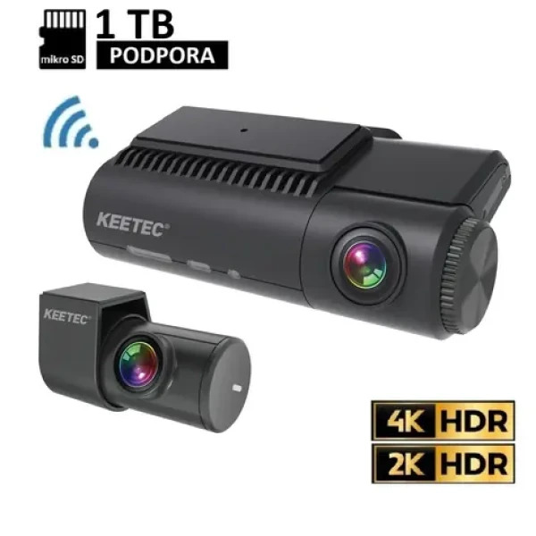 KEETEC DC6000 2CH / Kamera do auta / 4K+2K / HDR / WiFi / GPS / microSD