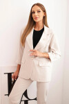 Dámska súprava Punto elegantné sako a nohavice béžová UNI