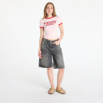 Tričko Tommy Jeans Slim Script Tee Pink S
