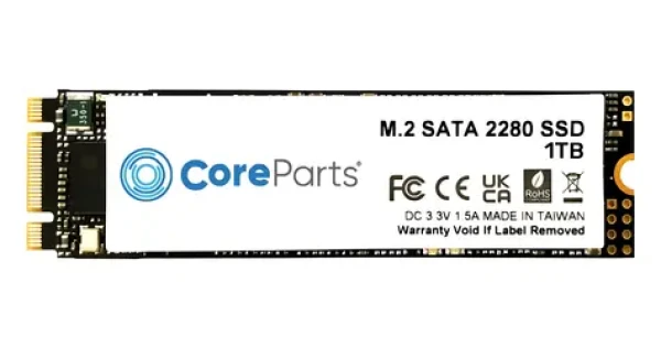 CoreParts M.2 2280 1TB / Interný SSD / SATA III / čítanie: 500 MB/s / zápis: 450 MB/s (CPSSD-M.2SATA-1TB)