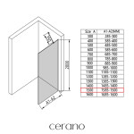 CERANO - Sprchová zástena Walk-in Onyx YL/P - 8 mm - chróm, transparentné sklo - 150x200 CER-8050BD1265