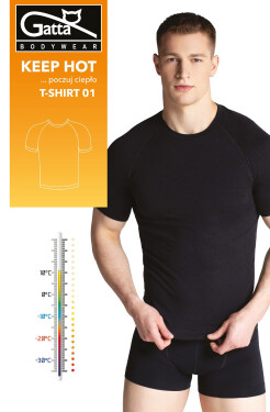 Pánsky nátelník Gatta 43028 Keep Hot T-Shirt 01 Men M-2XL černá L