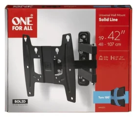 One For All WM4251 čierna / Držiak TV na stenu / 19-43" / otočný 180 ° / VESA 75-200 / nosnosť 30 kg (WM4251)
