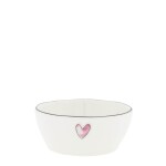 Bastion Collections Keramická mištička Pink Print 80 ml Srdce
