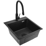 REA REA - Oceľový drez Leo 40 Black ZLE-06002