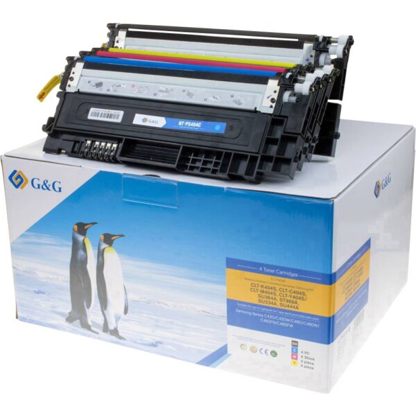 G&G toner kombinované balenie náhradný Samsung CLT-P404C, CLT-K404S, CLT-C404S, CLT-M404S, CLT-Y404S čierna, purpurová, zelenomodrá, žltá 1500 Seiten; 15010