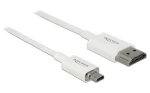 DeLock HDMI-A - HDMI Micro-D 1 m / HDMI kábel / High Speed s Ethernetom / 3D / 4K / Slim (85149)
