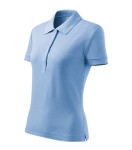 Bavlnené ťažké dámske polo tričko sky blue L