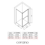 CERANO - Sprchovací kút Versaro L/P - 6 mm - chróm, transparentné sklo - 100x100 - zasúvací CER-8050BD80306