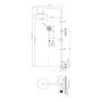 INVENA - Sprchový stĺp MOONLIGHT čierna/ružové zlato AU-77-014-V