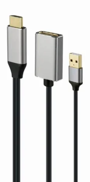 Gembird adaptér HDMI (M) na DisplayPort (F) 0.10m / aktívny (A-HDMIM-DPF-02)