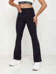 Dámske zvonové nohavice s vysokým pásom SLIMLINE black FashionStreet UY2147 M