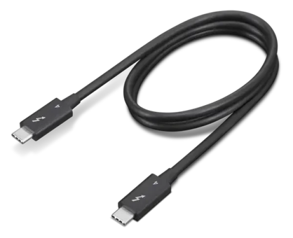 Lenovo Thunderbolt 4 USB-C kábel 0,7 m čierna / Kábel / 40 Gb/s (4X91K16968)