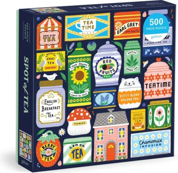 Galison Štvorcové puzzle Zbierka čajov