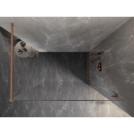 MEXEN/S - Lunar Sprchová zástena WALK-IN pravá 70 x 200, transparent 8 mm, meď kartáčovaná 830-070-000-65-00-P