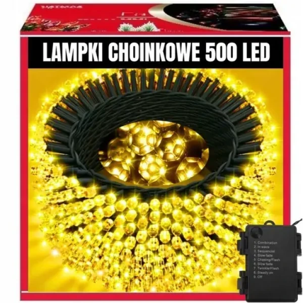 Extralink LED svetelná reťaz 500 LED / Vianočné osvetlenie / teplá biela / 35 m / vonkajšie aj vnútorné (EX.95429)