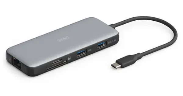 Digitus DA-70914 šedá / Dokovacia stanica / USB-C / 7 portov / HDMI 4K / Gigabit Ethernet / PD nabíjanie (DA-70914)