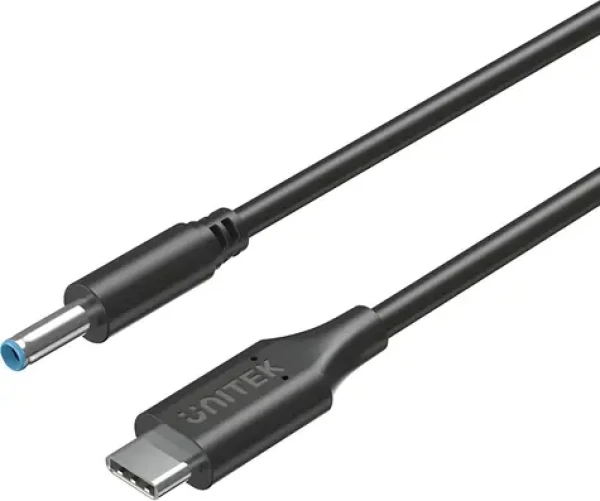 Unitek C14117BK-1.8M / Napájací kábel / USB-C - DC 4,5 mm / 65 W / 1,8 m (C14117BK-1.8M)