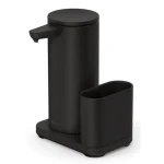 Simplehuman Bezdotykový dávkovač mydla + držiak na hubku čierna / 414 ml / dobíjací / IP67 (838810025889)