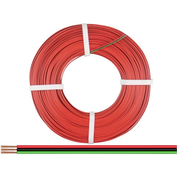 Donau Elektronik 318-014-25 opletenie / lanko 3 x 0.14 mm² + 3 x 0.14 mm² červená, čierna, zelená 25 m; 318-014-25