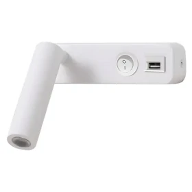 Immax GOAL biela / Dizajnové nástenné LED svietidlo / 3W / USB / Vypínač (08279L)