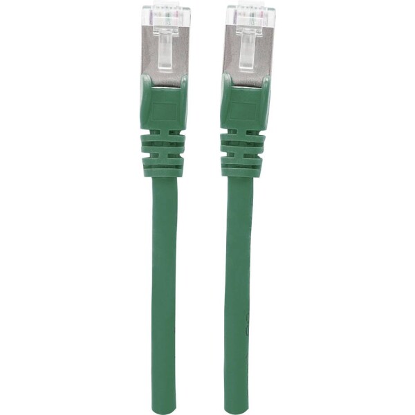 Intellinet 736886 RJ45 sieťové káble, prepojovacie káble CAT 6A S/FTP 10.00 m zelená fóliové tienenie, tienenie pletivom, bez halogénov 1 ks; 736886