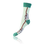 Darčekové balenie zábavných bláznivých ponožiek 4 páry CRAZY SOCKS BOX - BELLINDA - svetlozelená 43 - 46