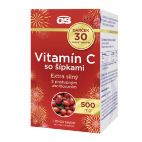 GS Vitamín C 500 mg so šípkami 100 + 30 tabliet navyše