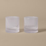 Ferm Living Poháre Ripple Tumbler Clear – set 2 ks