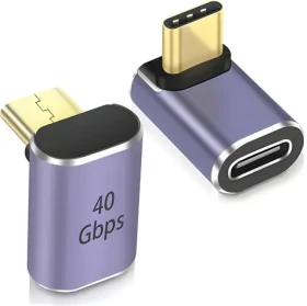 PremiumCord Adaptér USB-C zahnutý 90 ° 40 Gbps / Adaptér / hliníkový (kur31-39)