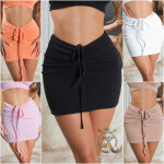 Sexy Koucla Highwaist Miniskirt ruched apricot L