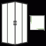 Laveo - Desna - štvorcový sprchovací kút 80x80 cm JKD_786K