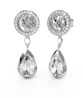 Guess Trblietavé oceľové náušnice 4G Light JUBE05235JWRHT/U