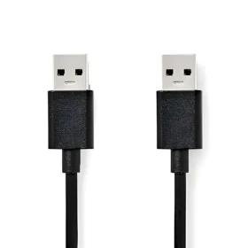 Nedis USB-A - USB-A čierna / Kábel / USB 3.2 Gen 1 / 18 W / 5 Gbps / 1 m (CCGL61000BK10)