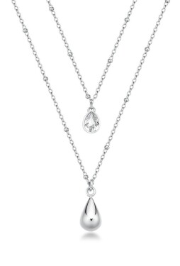 Brosway Dvojitý oceľový náhrdelník Tear Drop Perfect BPC36