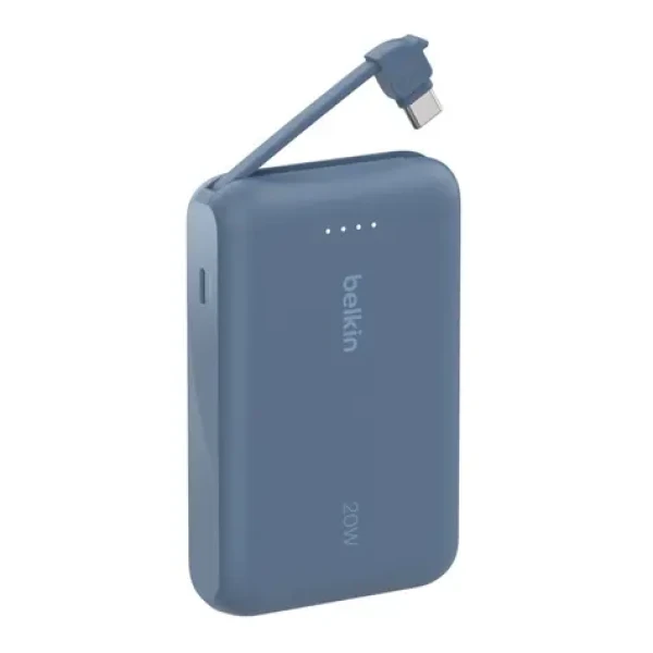 Belkin BOOST CHARGE PowerBanka 10000mAh + integrovaný kábel modrá / 20W PD / USB-C (BPB021hqBL)