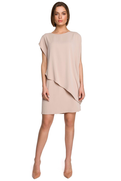 Dámske šaty S262 - Stylove XXL-44 bežová(oříšková)