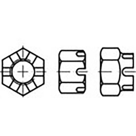 TOOLCRAFT TO-6861174 matice korunkové M80 DIN 935 ocel 1 ks; TO-6861174