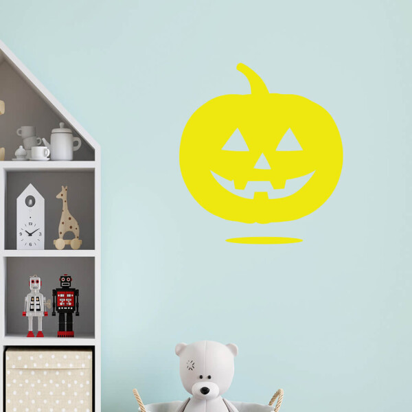 Veselá Stena Samolepka Halloweenska tekvica Farba: žlutá, Veľkosť: 40 x 45 cm