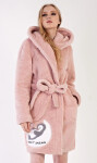 Dámsky krátky župan s kapucňou Sweet dreams Powder pink - Vienetta S starorůžová