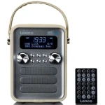 Lenco PDR-051 sivo-béžová / Prenosné FM amp; DAB+ rádio / LED displej / Bluetooth / AUX / microSD / USB (PDR-051TA)